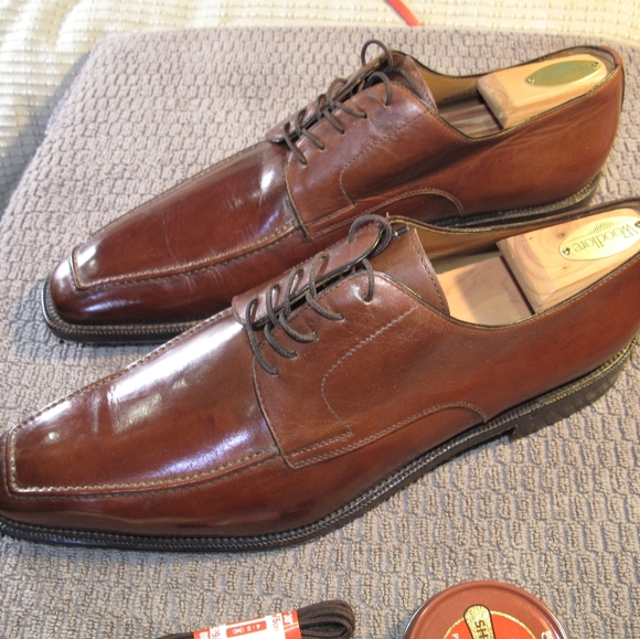 Ermenegildo Zegna, Couture XXX, Fatte a Mano Almond Toe Lace Up Oxford. - Picture 9 of 15